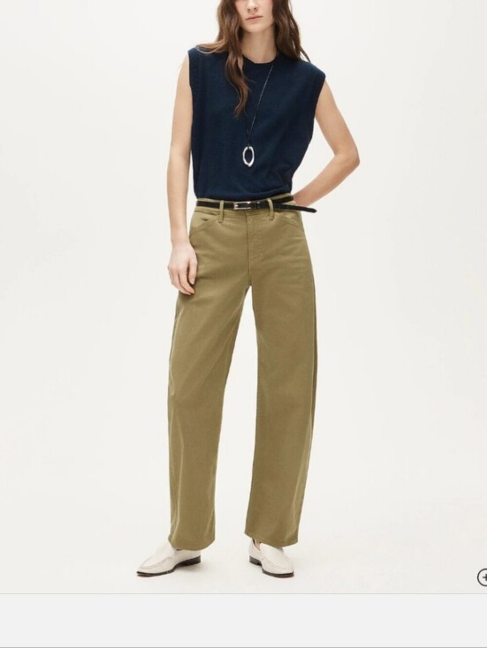 J crew natural Zoe barrel pant Green chino Distant Surplus CS082 30 10